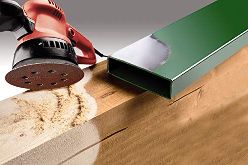 kwb Schleifscheibe Ø 125 mm aus Edelkorund mit Körnung 40, werkzeugloser Wechsel, hochwertige Kunstharz-Verleimung und verstärkter Papierträger für den groben Schliff von Holz und Metall
