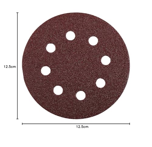 kwb Schleifscheibe Ø 125 mm aus Edelkorund mit Körnung 40, werkzeugloser Wechsel, hochwertige Kunstharz-Verleimung und verstärkter Papierträger für den groben Schliff von Holz und Metall