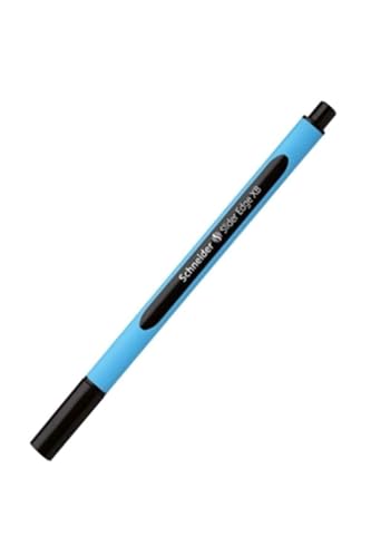 Schneider Schreibgeräte Kugelschreiber Slider Edge, Kappenmodell, XB, Schwarz, Schaftfarbe Cyan-Schwarz, (Packung mit 1)