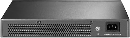 TP-Link TL-SG1016D 16-Port Gigabit-/Netzwerk Switch (Rackmount, 32Gbit/S Switching-Kapazität, Geschirmte RJ-45 Ports, Metallgehäuse, Igmp-Snooping, Unmanaged, Plug-und-Play) Schwarz