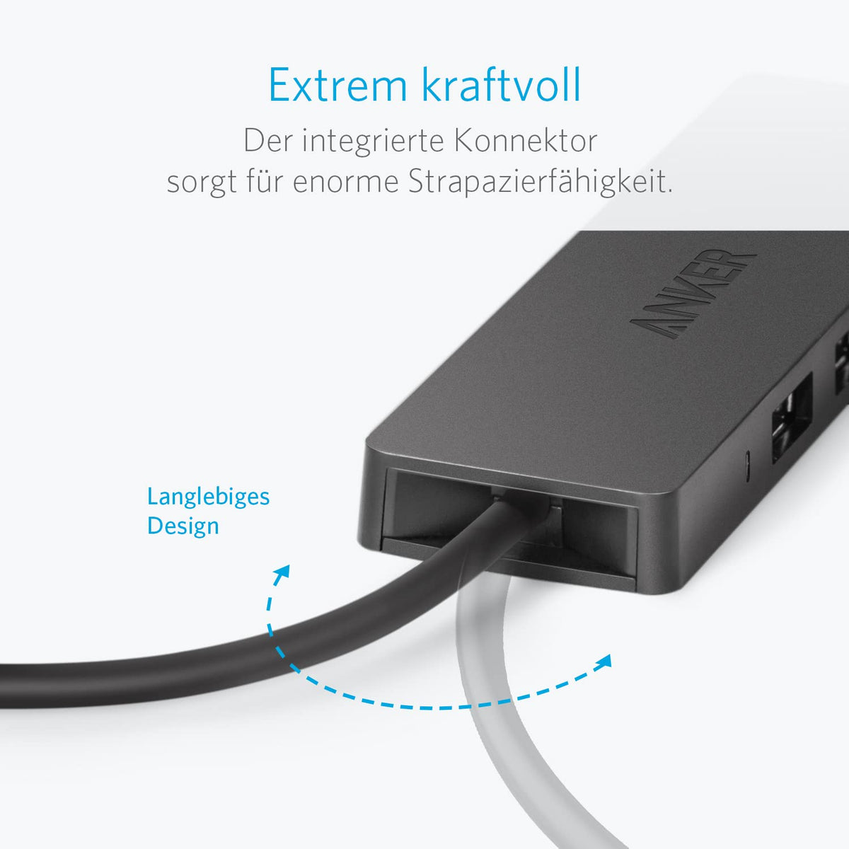 Anker 4-Port USB 3.0 Flacher Datenhub,Datensynchronisierung mit biszu 5Gbps
