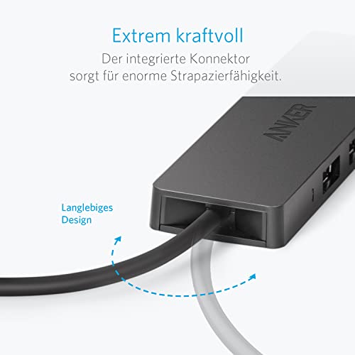 Anker 4-Port USB 3.0 Flacher Datenhub,Datensynchronisierung mit biszu 5Gbps