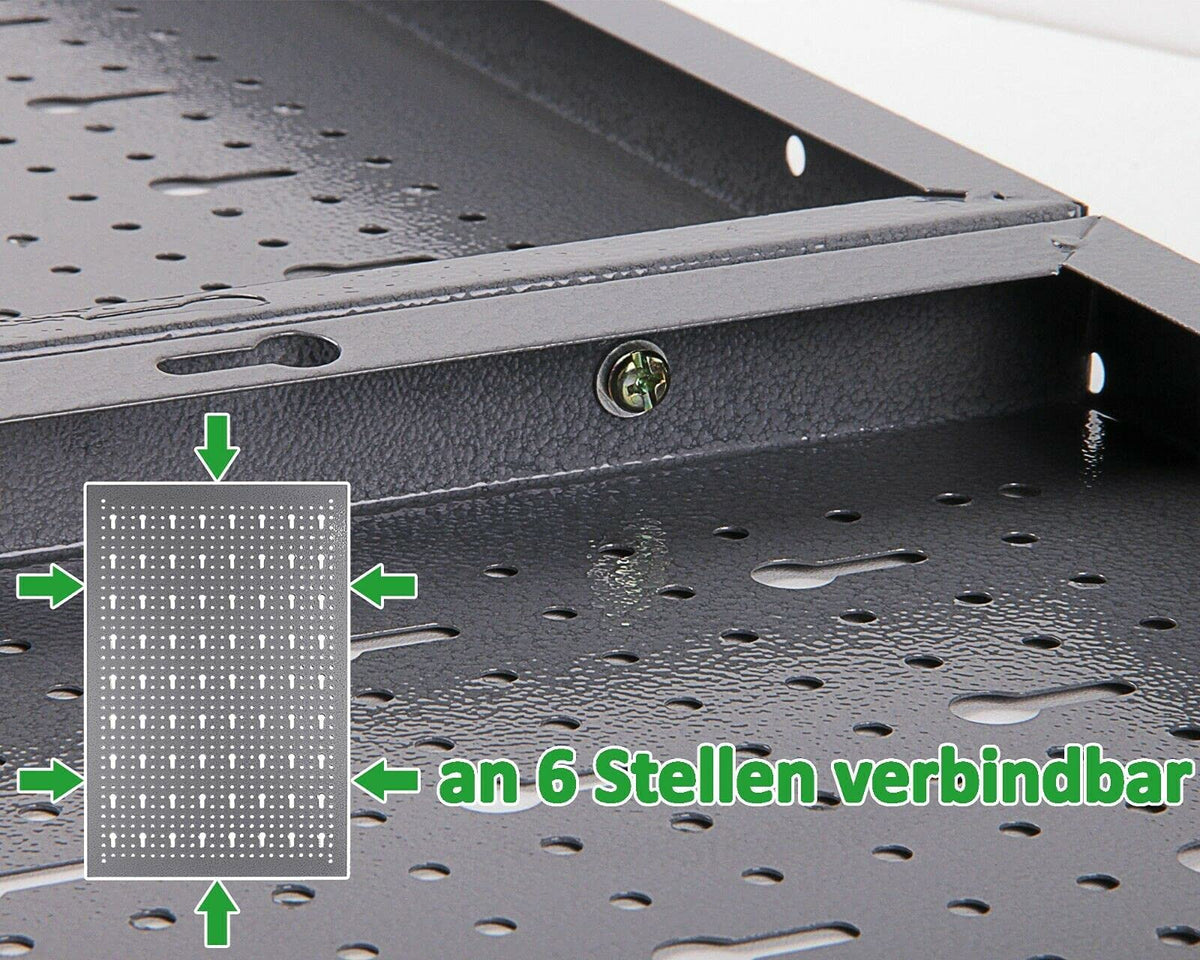 Ondis24 Werkzeugwand Metall 119,5 x 59 cm Grau – 3-teilige Lochwand mit 22-teiligem Hakenset – Wandhalterung für Werkzeuge, Bohrer, Schraubendreher & Zangen – Ordnungssystem für Werkstatt & Garage