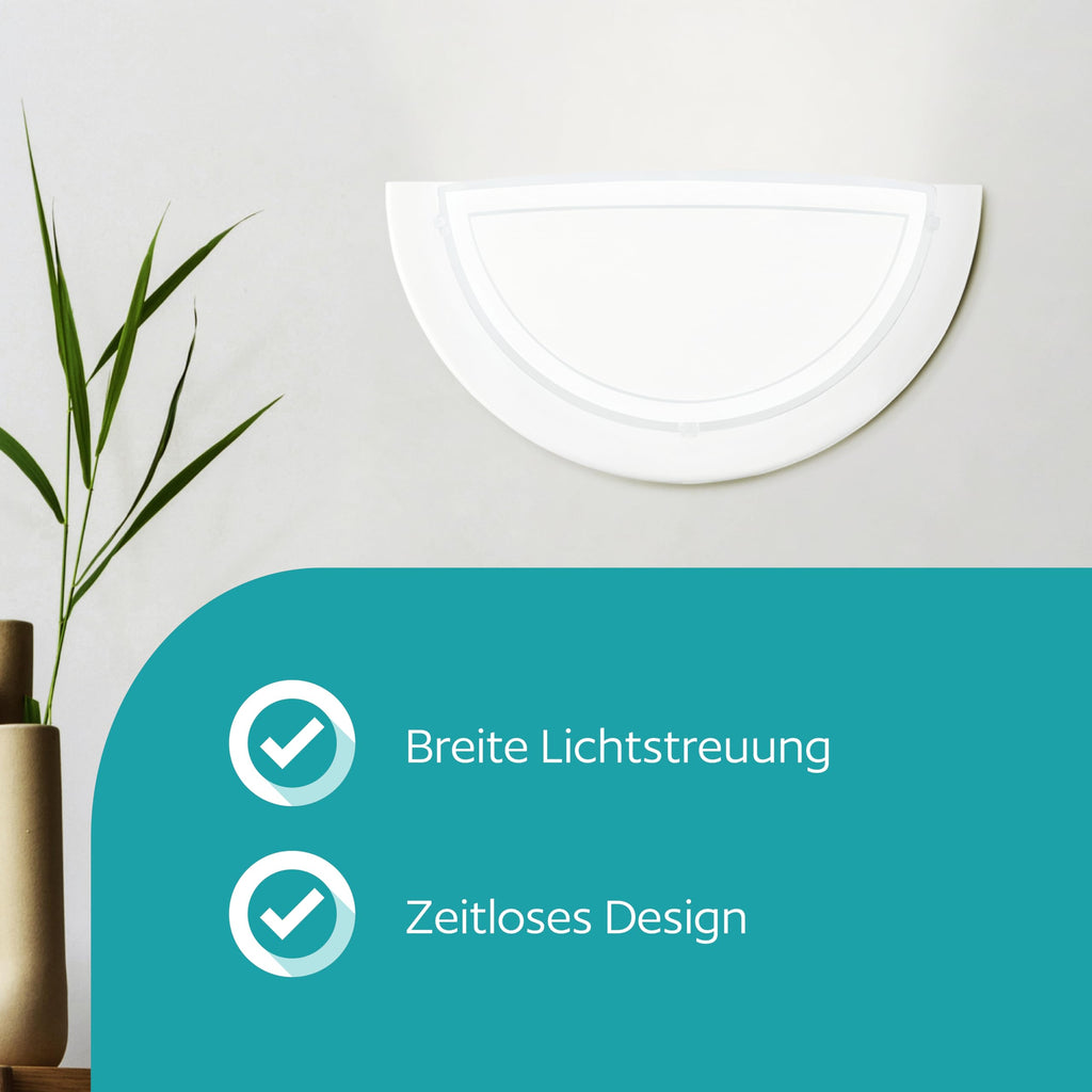 EGLO Wandlampe Planet 1, Wandleuchte halbrund mit E27 Fassung
