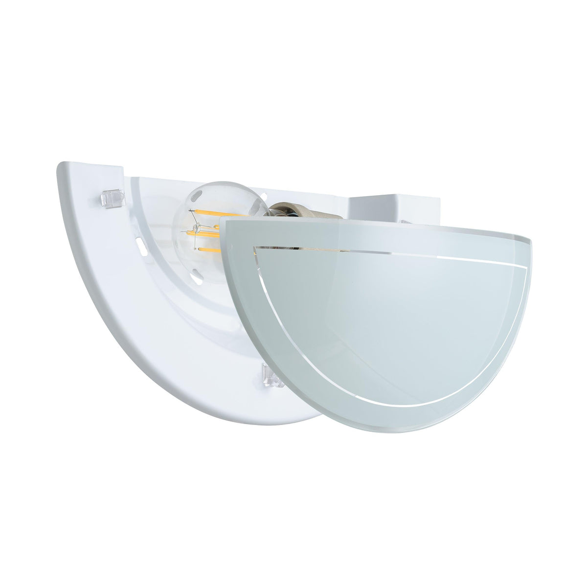 EGLO Wandlampe Planet 1, Wandleuchte halbrund mit E27 Fassung