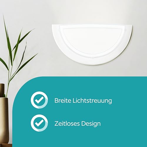 EGLO Wandlampe Planet 1, Wandleuchte halbrund mit E27 Fassung