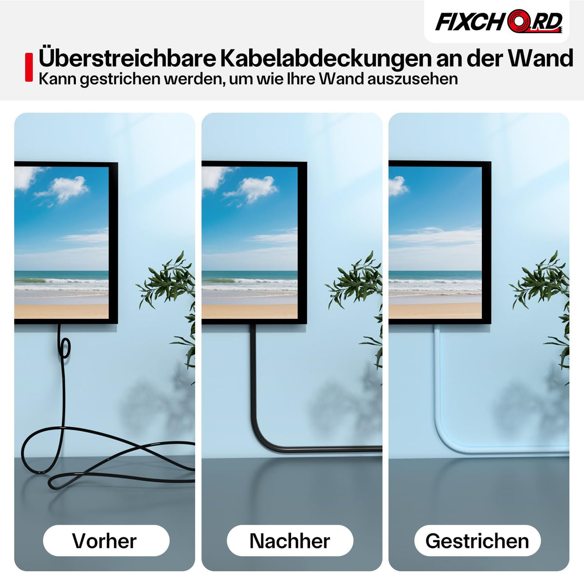 Kabelkanal Selbstklebend, Kabelkanal Klein, Kabelbodenabdeckung, Halbrunde Kabelführungen, Flammhemmend, Lackierbar, Kabelkanäle für Haushalt, Büro - 15x10 mm x 3m Länge – Schwarz
