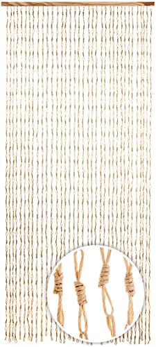 Kobolo Türvorhang Circles 90x200cm Papiervorhang mit 36 90x200 cm Beige