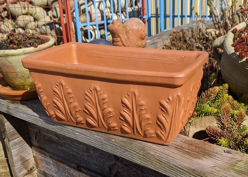 Generisch NEU !! Orig. Italienischer Blumenkasten 42 cm aus Terracotta Balkonkasten Pflanzkasten Blumentopf Pflanzgefäß Terrakotta
