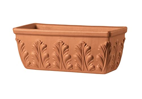 Generisch NEU !! Orig. Italienischer Blumenkasten 42 cm aus Terracotta Balkonkasten Pflanzkasten Blumentopf Pflanzgefäß Terrakotta