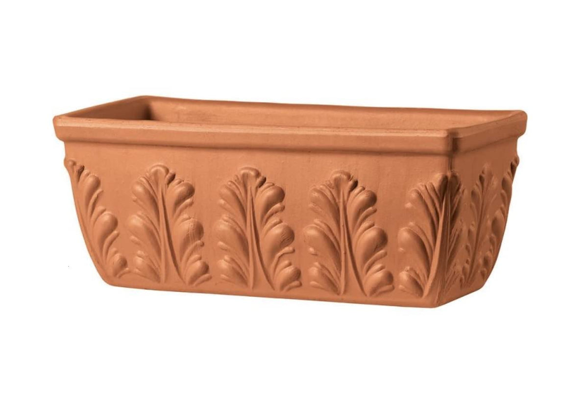 Generisch NEU !! Orig. Italienischer Blumenkasten 42 cm aus Terracotta Balkonkasten Pflanzkasten Blumentopf Pflanzgefäß Terrakotta