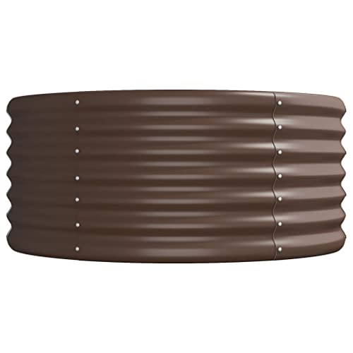 vidaXL Hochbeet Verzinkter Stahl 296x80x36 cm Braun
