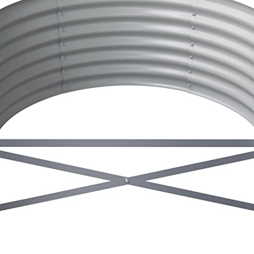 vidaXL Hochbeet Verzinkter Stahl 296x80x36 cm Braun