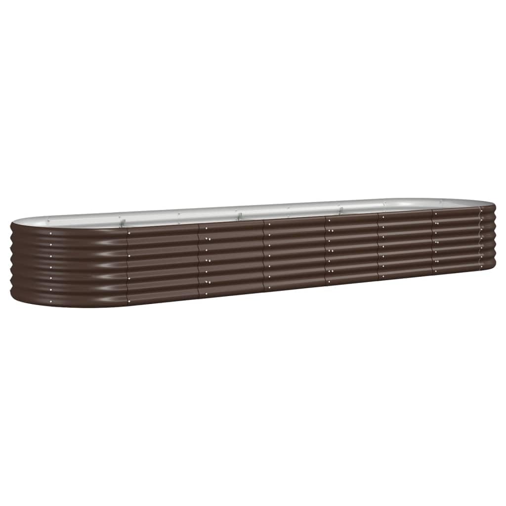 vidaXL Hochbeet Verzinkter Stahl 296x80x36 cm Braun