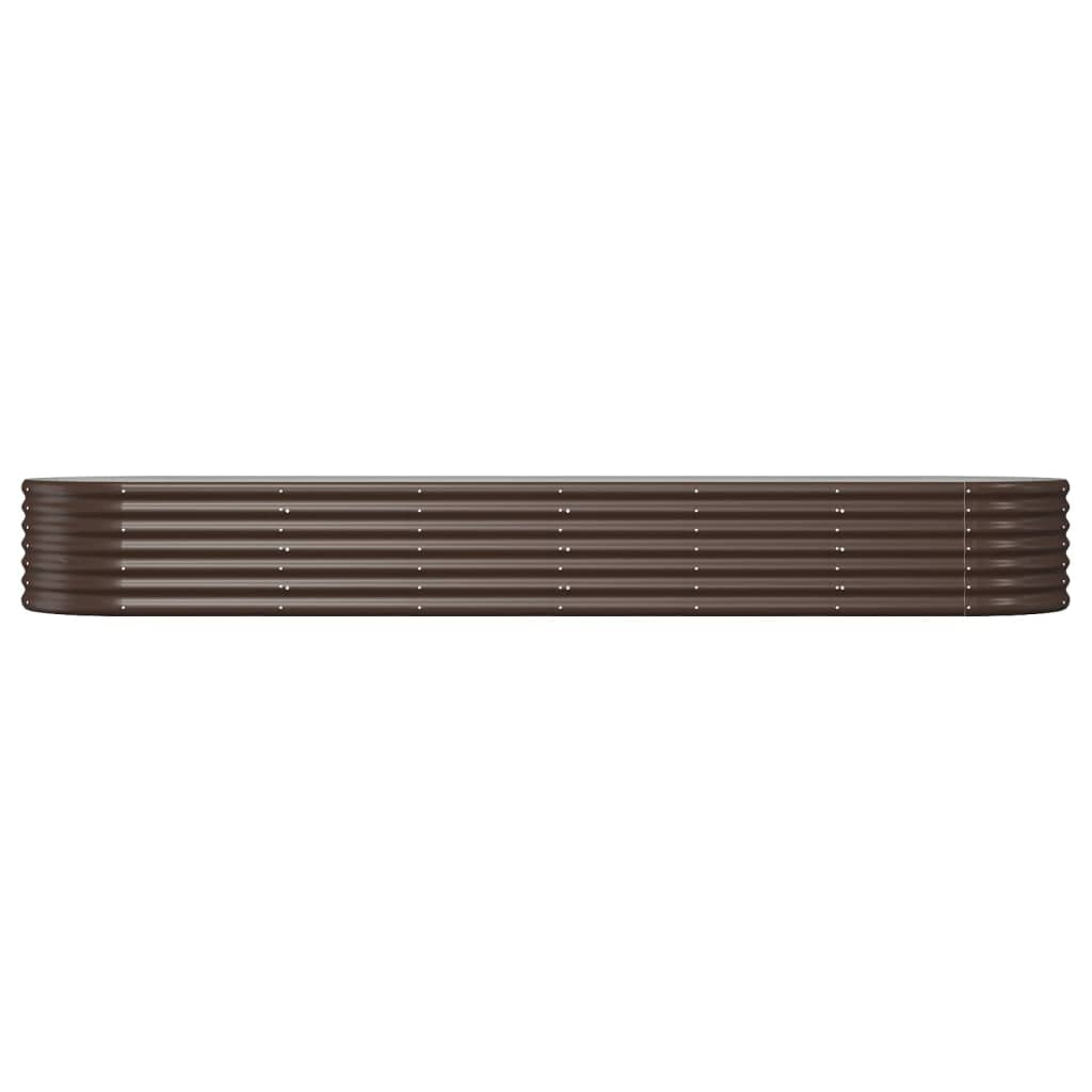 vidaXL Hochbeet Verzinkter Stahl 296x80x36 cm Braun
