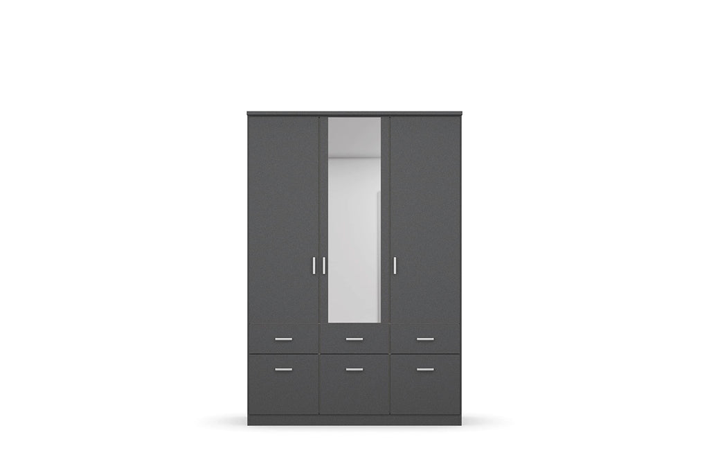 Rauch Möbel Bremen, Kleiderschrank, Farbe Grau metallic, Breite 136 cm