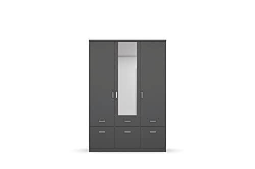 Rauch Möbel Bremen, Kleiderschrank, Farbe Grau metallic, Breite 136 cm