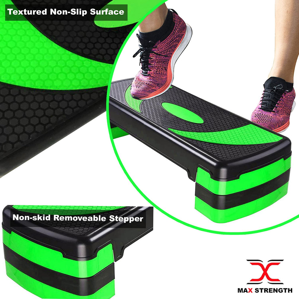 MAXSTRENGTH Aerobic Stepper Cardio Fitness Schritt board-3 Ebenen Home Fitness Block