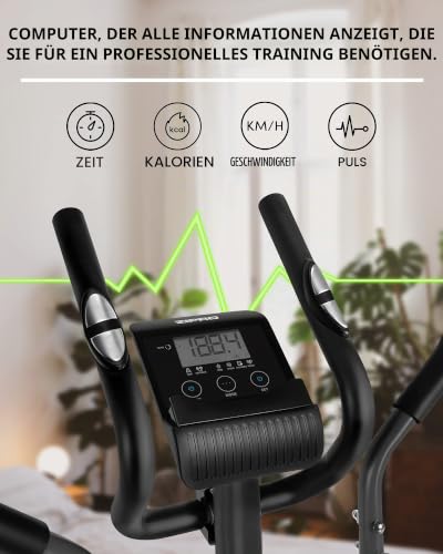 ZIPRO Crosstrainer Shox für Zuhause mit 8 Widerstandsstufen bis 120 kg
