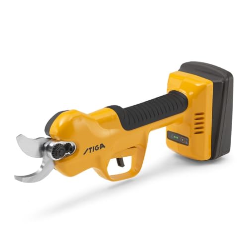 STIGA SC 100e Kit Akku-Astschere, 20 V, 500 W, 30 mm – Inkl. Akku 2 Ah + Ladegerät, Einstellbare Klingen 15/25/30 mm – Für Hecken, Büsche Und Sträucher