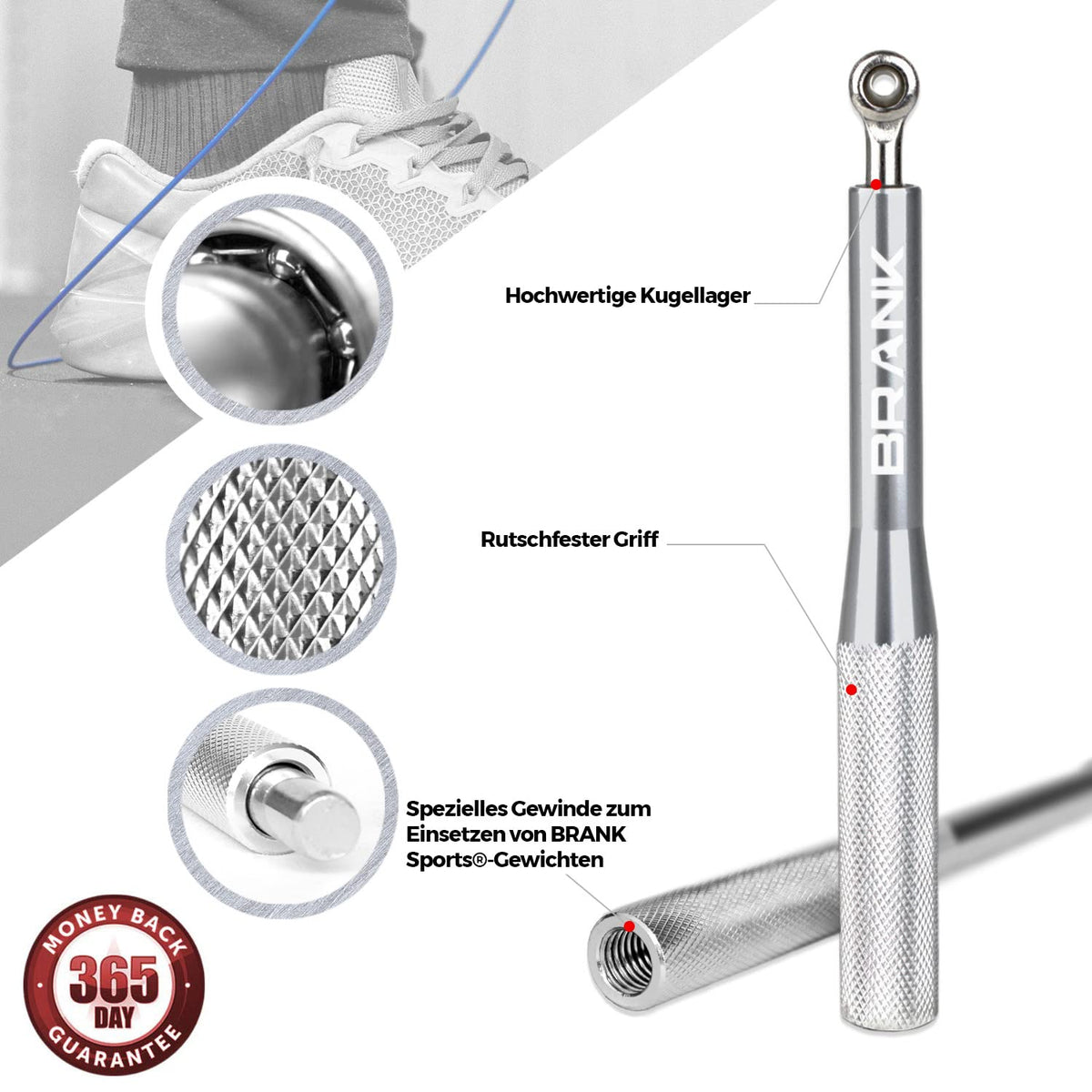 3,5 Meter Springseil Für Erwachsene Fitness - Double-Under-Erfolge - Boxen Sport - Seilspringen - Speed Rope - Sprungseil Erwachsener - Inklusive Gratis Trainingsplan