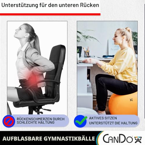 CanDo Gymnastikball 30-1800 - Trainingsball - Sitzball, Durchmesser 30 cm, blau ,