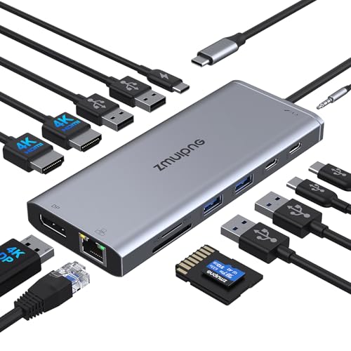 USB C Docking Station 2 Monitore, Laptop Dockingstation Triple Display