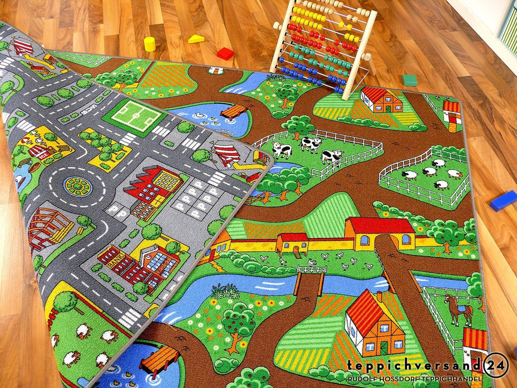 Straßenteppich Beidseitig mit Zwei Straßenlandschaften in 4 Größen ab EUR 39,90, Größe:100x165 cm