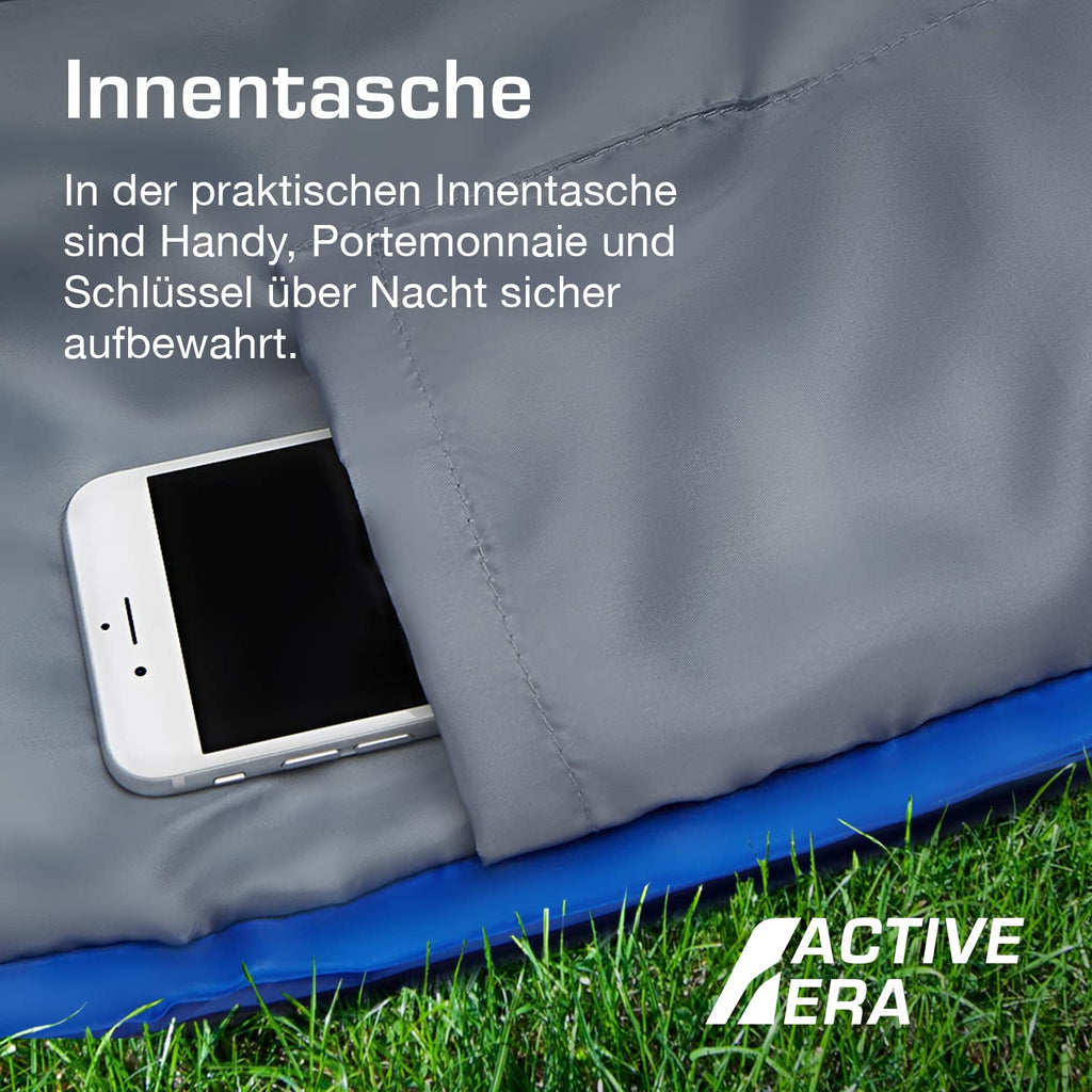 Active Era Mumienschlafsack – Schlafsack Winter & Sommer, wasserabweisend, Windschutz & Ultraleicht, Temperatur -10°C bis 10°C (je nach Modell) - Kleines Packmaß ideal für Outdoor Campen