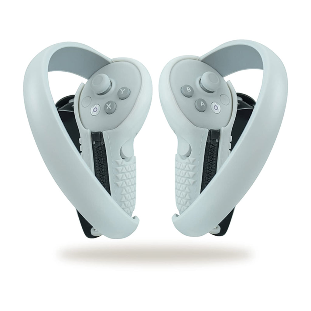 Generic VR Controller Cover, Silikongel, Hautschutz, verstellbare Controller-Riemen, kompatibel mit PICO 4 VR Zubehör (grau)