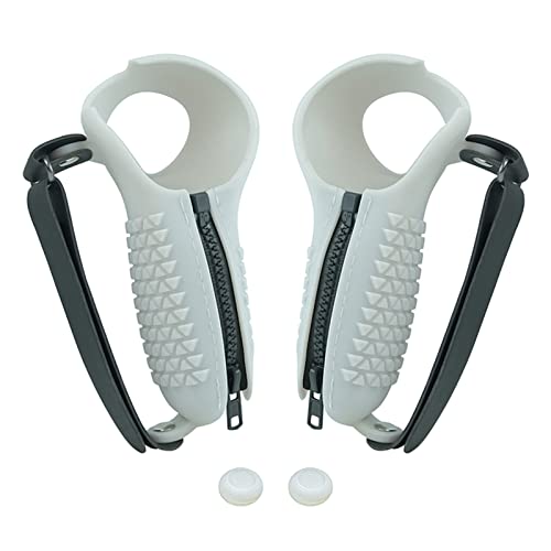 Generic VR Controller Cover, Silikongel, Hautschutz, verstellbare Controller-Riemen, kompatibel mit PICO 4 VR Zubehör (grau)