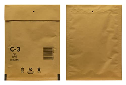 100 Luftpolsterumschläge Versandtasche Luftpolster C3 braun Polsterumschlag