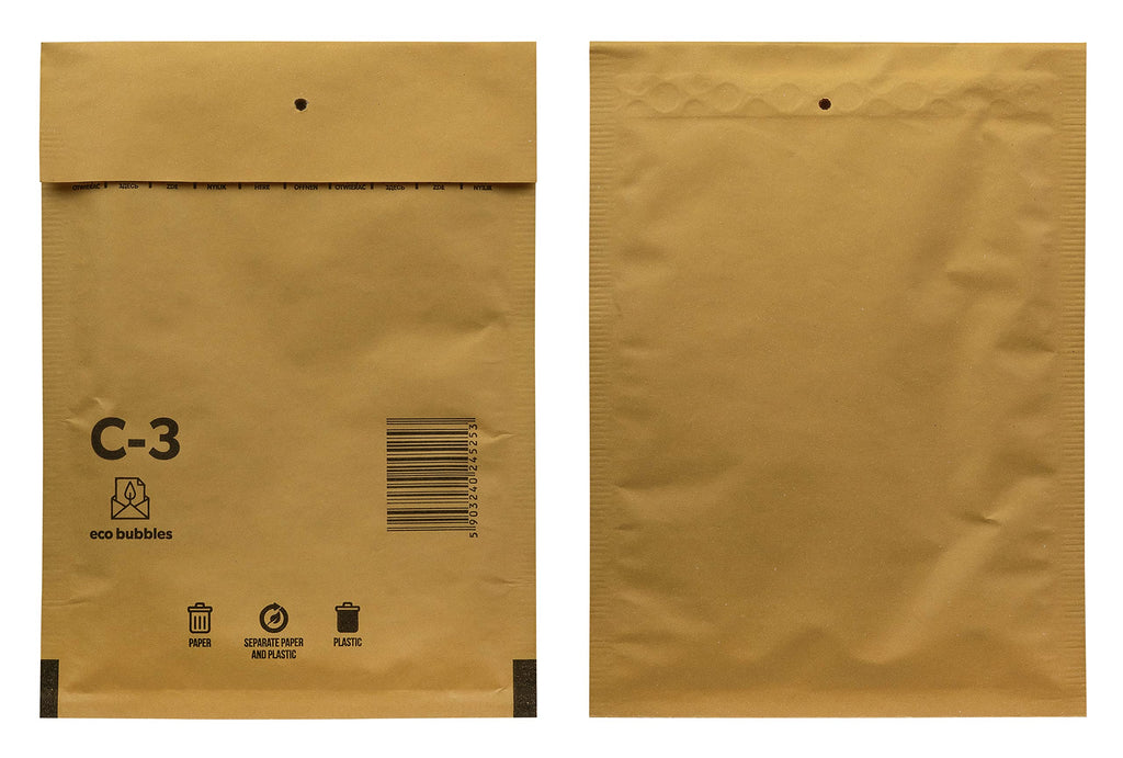 100 Luftpolsterumschläge Versandtasche Luftpolster C3 braun Polsterumschlag