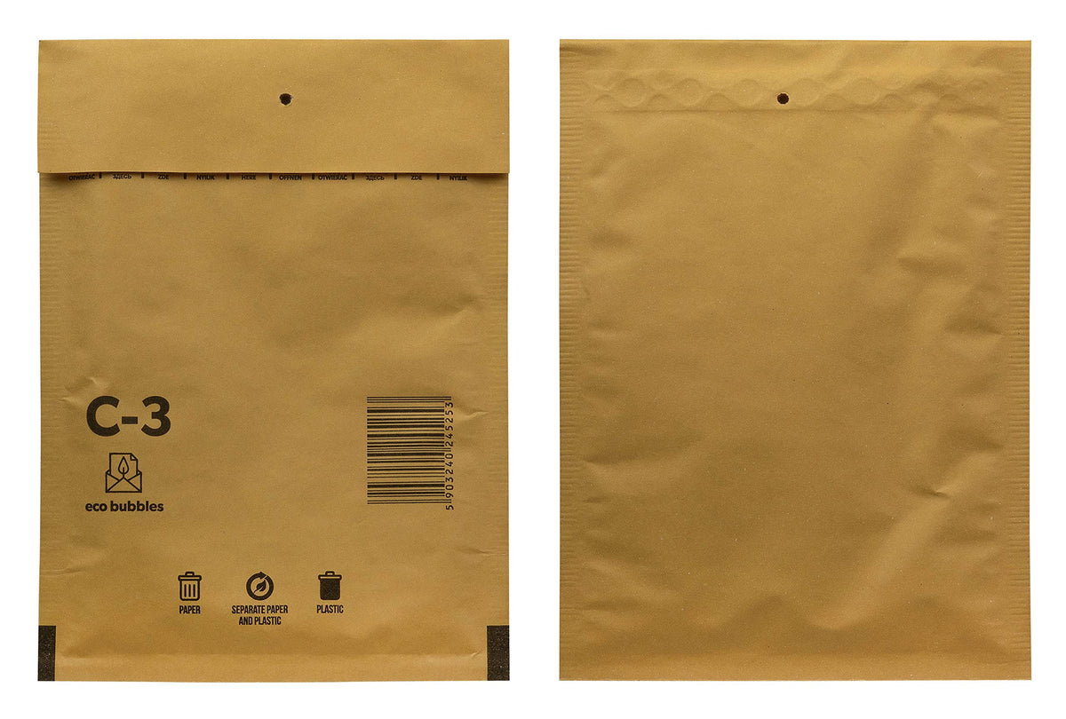 100 Luftpolsterumschläge Versandtasche Luftpolster C3 braun Polsterumschlag