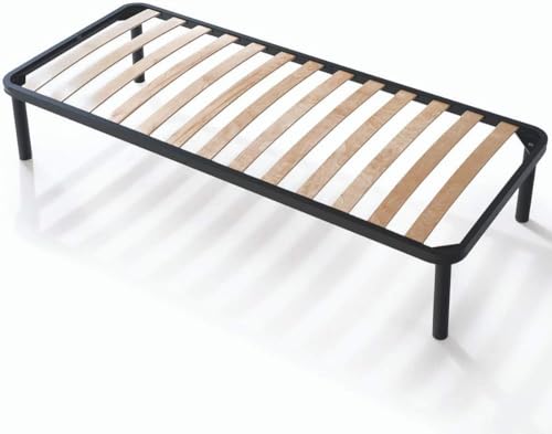 EVERGREENWEB Lattenrost 80x190 Höhe 35 cm, Orthopädisches Extra Komfort Leisten Holz, Einzelbett mit 4 Abnehmbar Füße, Verstärkte Bettrahmen aus Stahl, Bettgestell geeignet für alle Betten & Matratzen