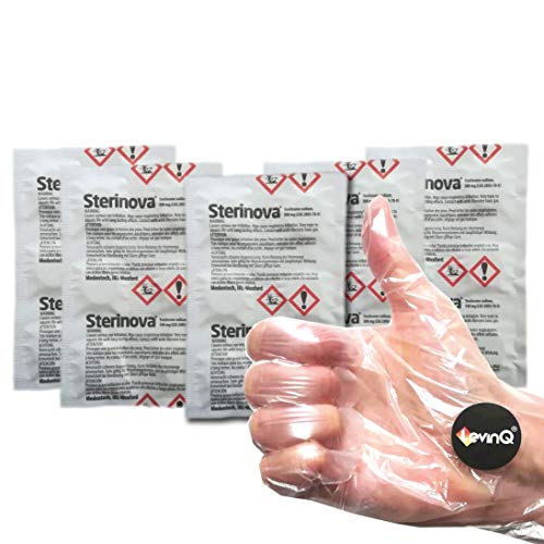 Puritabs Maxi Vorteilspack Sterinova 30x Wasser Rudergerät Tabletten wie Waterrower, Skandika, Hammer, + LevinQ Handschuhe, Extra Konzentriert, Gegen Algen