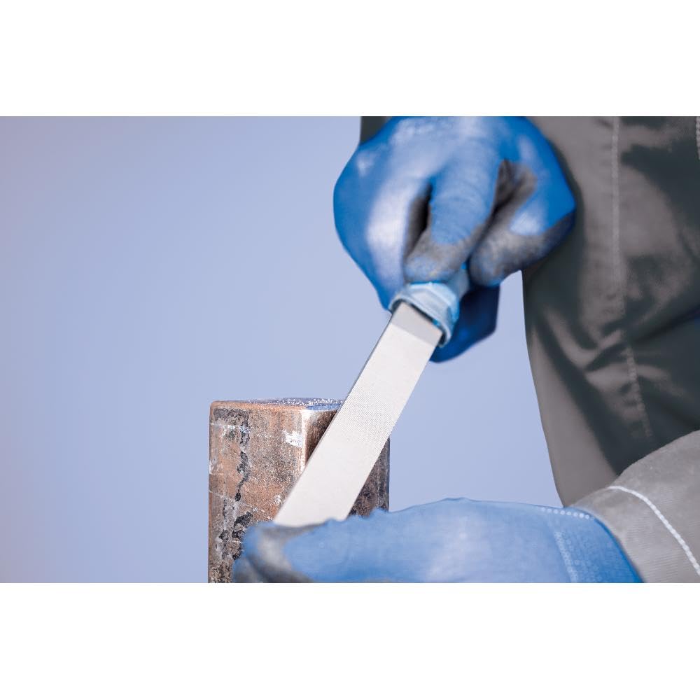 PFERD Tools Werkstattfeile Flachstumpf, 200mm, Kreuzhieb H2 auf drei Seiten, inkl. Ergonomie-Feilenheft, 11210207 – für universelle Schrupp- und Schlichtarbeiten geeignet, Metal 1 count