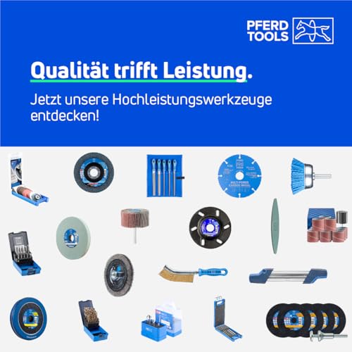 PFERD Tools Werkstattfeile Flachstumpf, 200mm, Kreuzhieb H2 auf drei Seiten, inkl. Ergonomie-Feilenheft, 11210207 – für universelle Schrupp- und Schlichtarbeiten geeignet, Metal 1 count