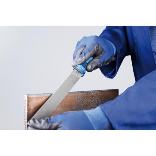 PFERD Tools Werkstattfeile Flachstumpf, 200mm, Kreuzhieb H2 auf drei Seiten, inkl. Ergonomie-Feilenheft, 11210207 – für universelle Schrupp- und Schlichtarbeiten geeignet, Metal 1 count