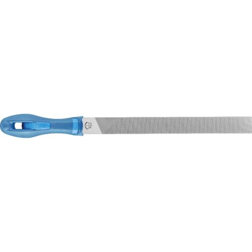 PFERD Tools Werkstattfeile Flachstumpf, 200mm, Kreuzhieb H2 auf drei Seiten, inkl. Ergonomie-Feilenheft, 11210207 – für universelle Schrupp- und Schlichtarbeiten geeignet, Metal 1 count