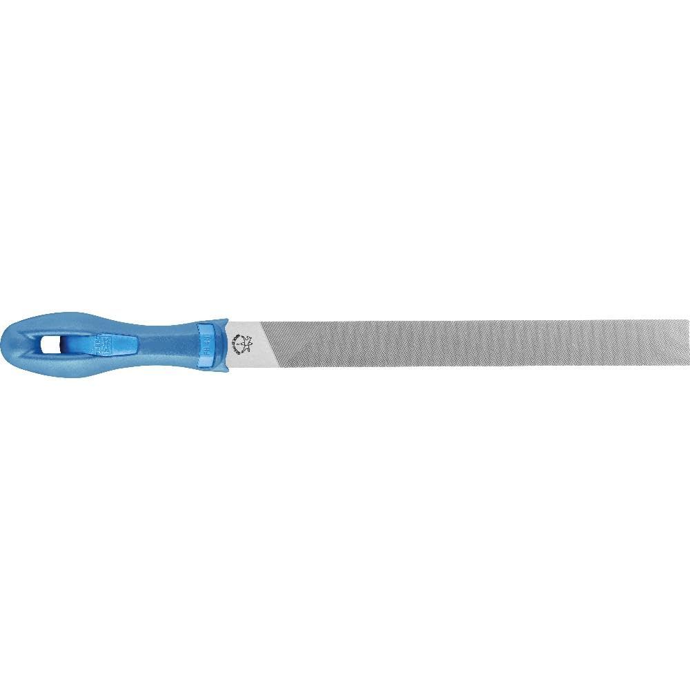 PFERD Tools Werkstattfeile Flachstumpf, 200mm, Kreuzhieb H2 auf drei Seiten, inkl. Ergonomie-Feilenheft, 11210207 – für universelle Schrupp- und Schlichtarbeiten geeignet, Metal 1 count