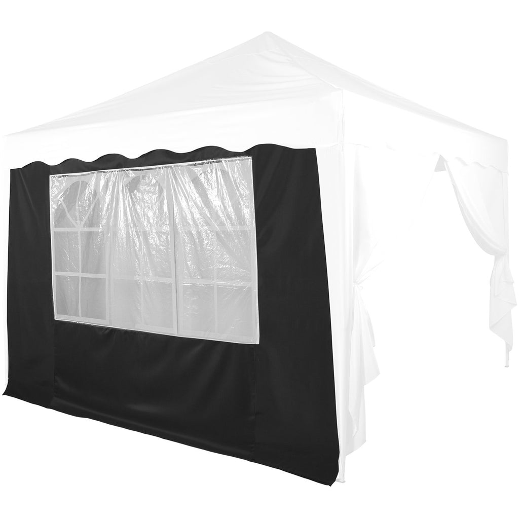 INSTENT Basic Seitenwand/Seitenteil für Pavillon 3 x 3 m mit Fenster oder Reißverschluss, wasserabweisend und atmungsaktiv, Farbauswahl, für Festzelt, Partyzelt