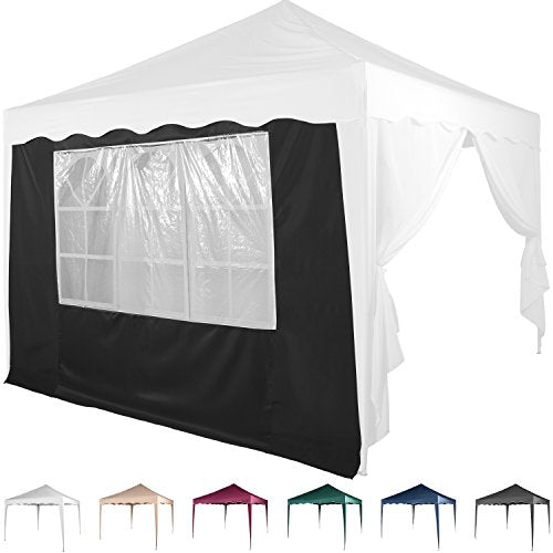 INSTENT Basic Seitenwand/Seitenteil für Pavillon 3 x 3 m mit Fenster oder Reißverschluss, wasserabweisend und atmungsaktiv, Farbauswahl, für Festzelt, Partyzelt