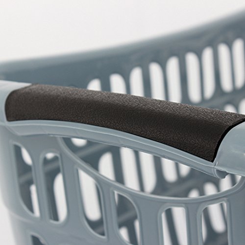 Wäschekorb Wäschewanne Plastik Kunststoff Korb Griffen (Grau)