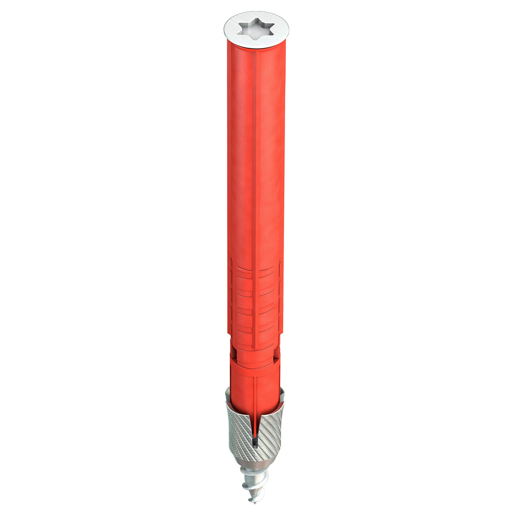 TOX Allzweck-Rahmendübel Apollo 6 x 70 mm, 50 Stück Dübel und 50 Schrauben, 049101051