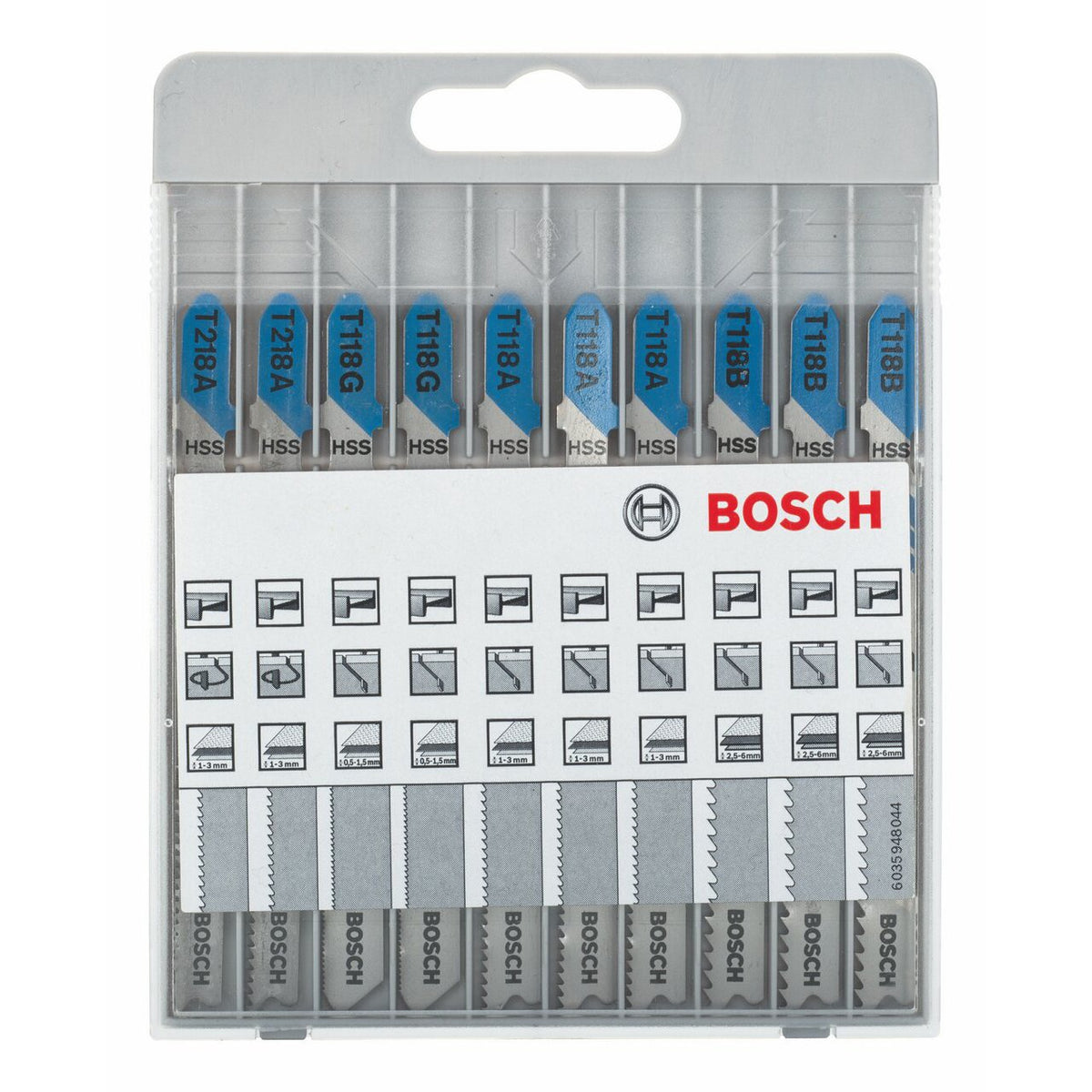 Bosch 10tlg. Stichsägeblatt-Set Basic for Metal (für Metall, Metallblech, Metallrohre und -profile, Professional Zubehör für Stichsägen)