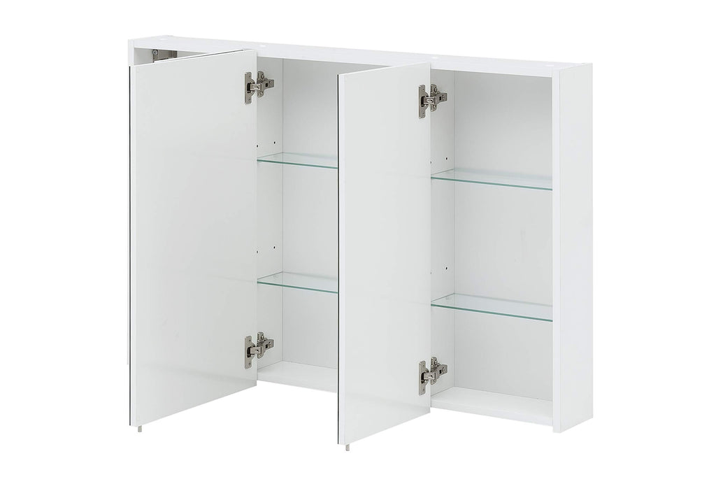 Schildmeyer Basic Spiegelschrank ohne Beleuchtung ‎134109, weiß Glanz, 100 cm