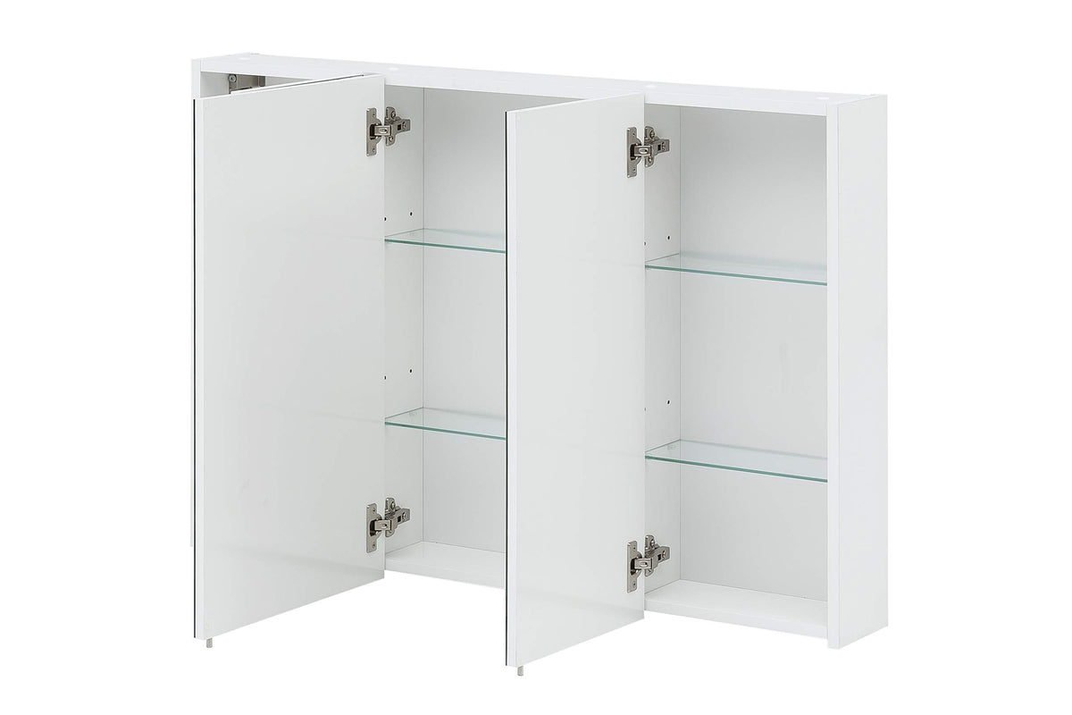 Schildmeyer Basic Spiegelschrank ohne Beleuchtung ‎134109, weiß Glanz, 100 cm
