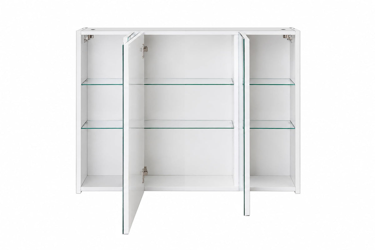 Schildmeyer Basic Spiegelschrank ohne Beleuchtung ‎134109, weiß Glanz, 100 cm