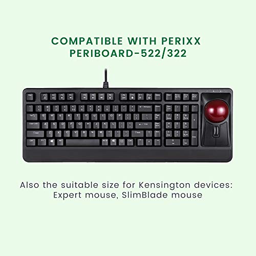 Perixx PERIPRO-304 55 mm Trackball - Glänzend - Rot - Kompatibel mit anderen Trackball Mäusen